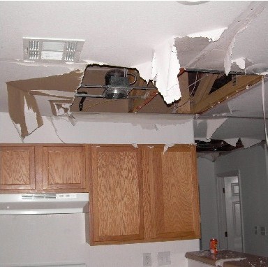 broken pipe in ceiling