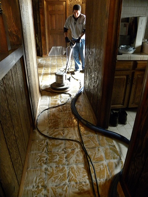 Scrubbing Tile